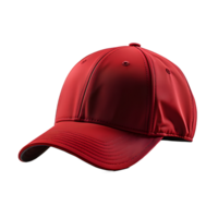 AI generated Close-up of Sports Red Cap Isolated on Transparent Background. Generative Ai png