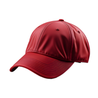 AI generated Close-up of Sports Red Cap Isolated on Transparent Background. Generative Ai png