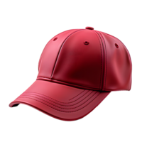 AI generated Close-up of Sports Red Cap Isolated on Transparent Background. Generative Ai png