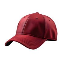 AI generated Close-up of Sports Red Cap Isolated on Transparent Background. Generative Ai png