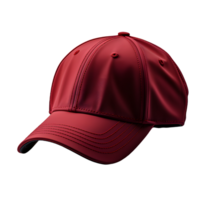 AI generated Close-up of Sports Red Cap Isolated on Transparent Background. Generative Ai png