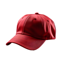 AI generated Close-up of Sports Red Cap Isolated on Transparent Background. Generative Ai png