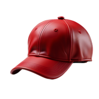 AI generated Close-up of Sports Red Cap Isolated on Transparent Background. Generative Ai png