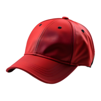 ai généré fermer de des sports rouge casquette isolé sur transparent Contexte. génératif ai png