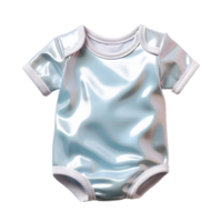 ai gegenereerd kleurrijk holografische baby kleren geïsoleerd Aan transparant achtergrond. iriserend baby jurk, generatief ai png