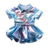 AI generated Colorful Holographic Baby Clothes Isolated on Transparent Background. Iridescent Baby Dress, Generative Ai png