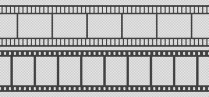 Set of seamless film strips vector