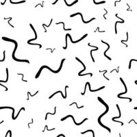 Seamless pattern with sketch squiggle vector