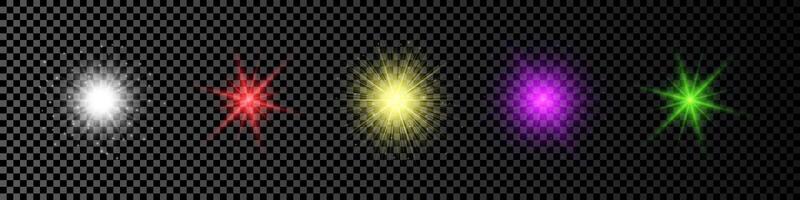 Light effect of lens flare vector