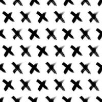 Seamless pattern with hand drawn cross symbols vector