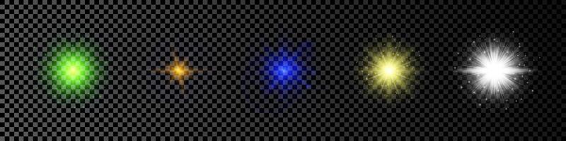 Light effect of lens flare vector