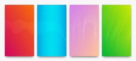 Modern colorful gradient background with wave lines vector