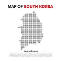 South Korea Map Island Dotted Style Flat Vector Design Editable . Suitable for Content Element or background modern