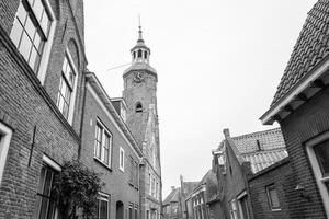 facade of older Dutch residential buildings photo