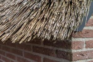 detailed view of a reed roof photo