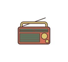 radio retro icono vector diseño