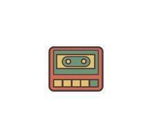 walkman retro icono vector diseño