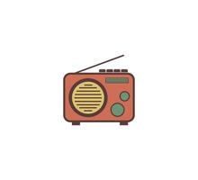 radio retro icono vector diseño