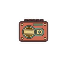 radio retro icono vector diseño