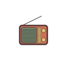 radio retro icono vector diseño