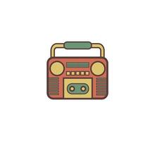 radio retro icono vector diseño