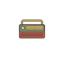 radio retro icono vector diseño