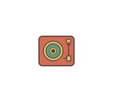 música retro icono vector diseño