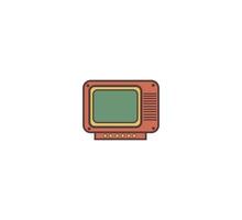 televisión retro icono vector diseño