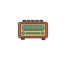 radio retro icono vector diseño