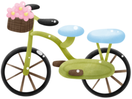 Fahrrad mit Blume png