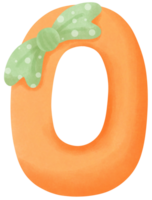 Ribbon with Number 0 png