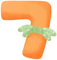 Ribbon with Number 7 png