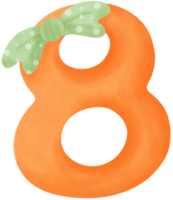 Ribbon with Number 8 png