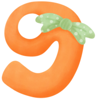 Ribbon with Number 9 png