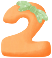 Ribbon with Number 2 png