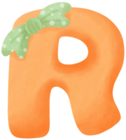 Ribbon with Alphabet letter R png