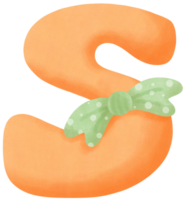 Ribbon with Alphabet letter S png