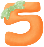 Ribbon with Number 5 png