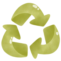 símbolo de reciclaje verde png