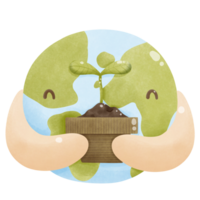 Earth holding plant pot png