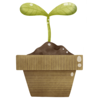 Tree with plant pot png