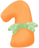 Ribbon with Number 1 png