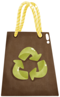 Recycle symbol on bag png