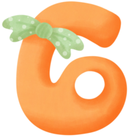 Ribbon with Number 6 png