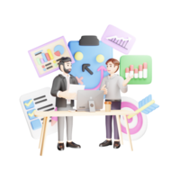 Strategic Planning in Business - 3D Character Illustration png