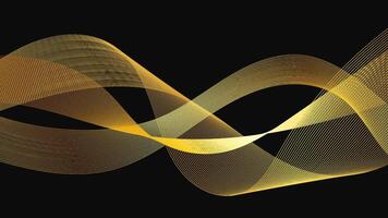 Abstract backdrop with luxury golden waves vector