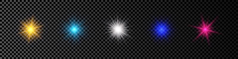 Light effect of lens flare vector