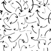 Seamless pattern with doodle arrows vector