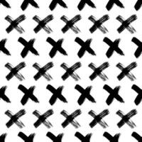 Seamless pattern with hand drawn cross symbols vector