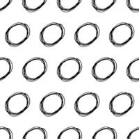 Seamless pattern with sketch circles shape vector